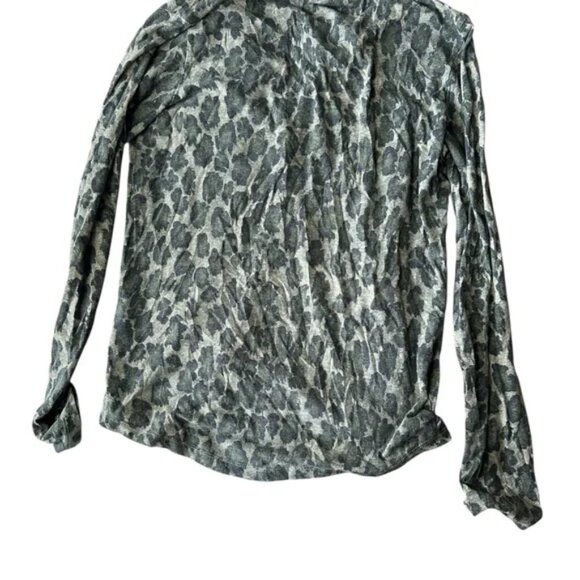 Leopard Print Button-Up Shirt Majestic Filatures Size 2 - Picture 5 of 7